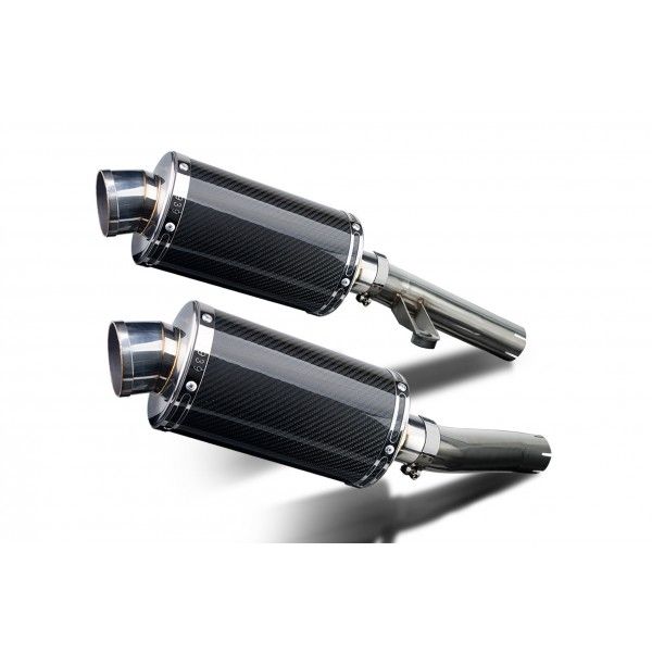 Delkevic slip-on kit Oval Carbon 225mm - ZZR1200 (2002-2005)