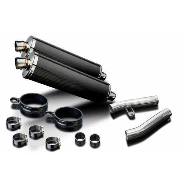Delkevic slip-on kit Oval Carbon 450mm - ZZR1200 (2002-2005)