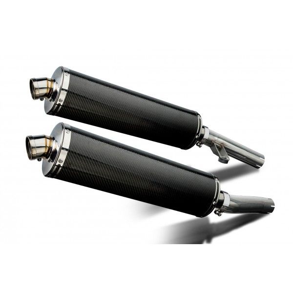 Delkevic slip-on kit Oval Carbon 450mm - ZZR1200 (2002-2005)