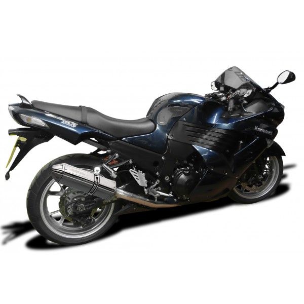 Delkevic slip-on kit Tri-Oval RVS 320mm - ZZR1400/ZX14 (2006-2007)