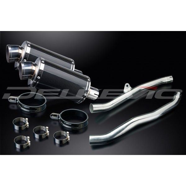 Delkevic slip-on kit Oval Carbon 225mm - ZZR1400/ZX14 (2006-2007)