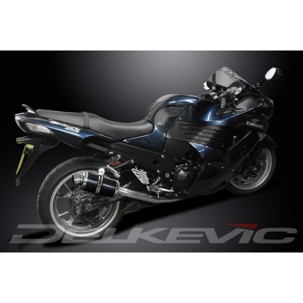 Delkevic slip-on kit Oval Carbon 225mm - ZZR1400/ZX14 (2006-2007)
