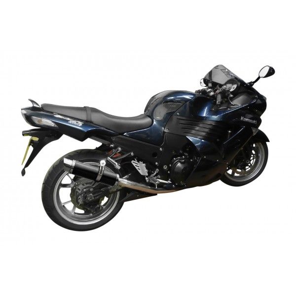 Delkevic slip-on kit Round Carbon 350mm - ZZR1400/ZX14 (2006-2007)