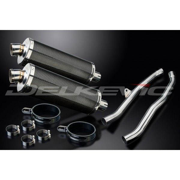 Delkevic slip-on kit Oval Carbon 350mm - ZZR1400/ZX14 (2008-2011)