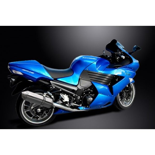 Delkevic slip-on kit Tri-Oval RVS 320mm - ZZR1400/ZX14 (2008-2011)