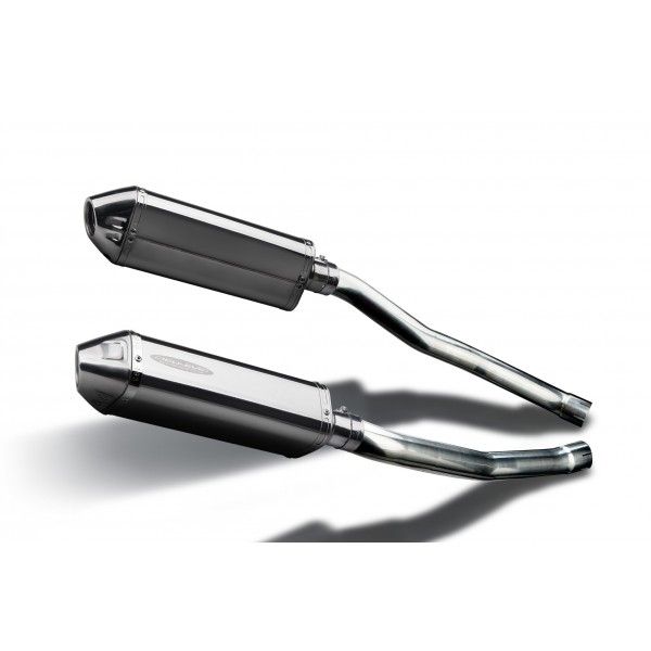 Delkevic slip-on kit Tri-Oval RVS 320mm - ZZR1400/ZX14 (2008-2011)