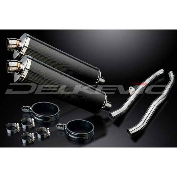 Delkevic slip-on kit Oval Carbon 450mm - ZZR1400/ZX14 (2008-2011)
