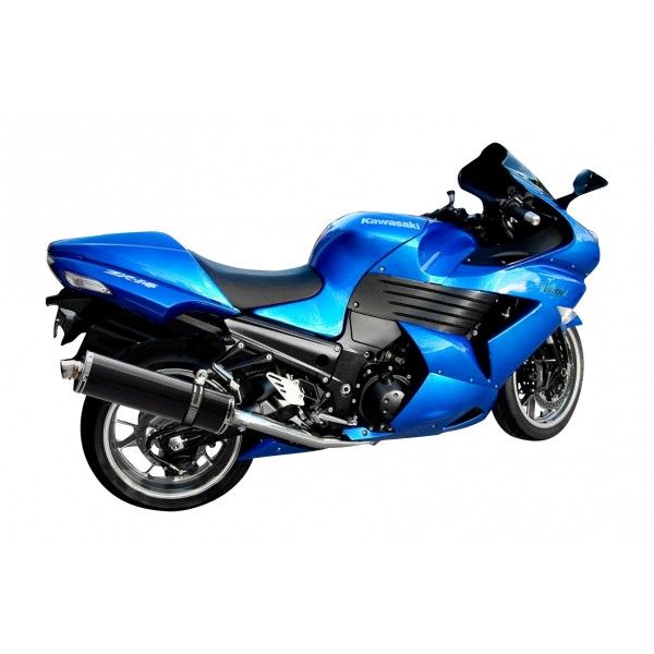 Delkevic slip-on kit Oval Carbon 450mm - ZZR1400/ZX14 (2008-2011)