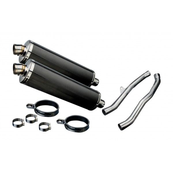 Delkevic slip-on kit Oval Carbon 450mm - ZZR1400/ZX14 (2008-2011)