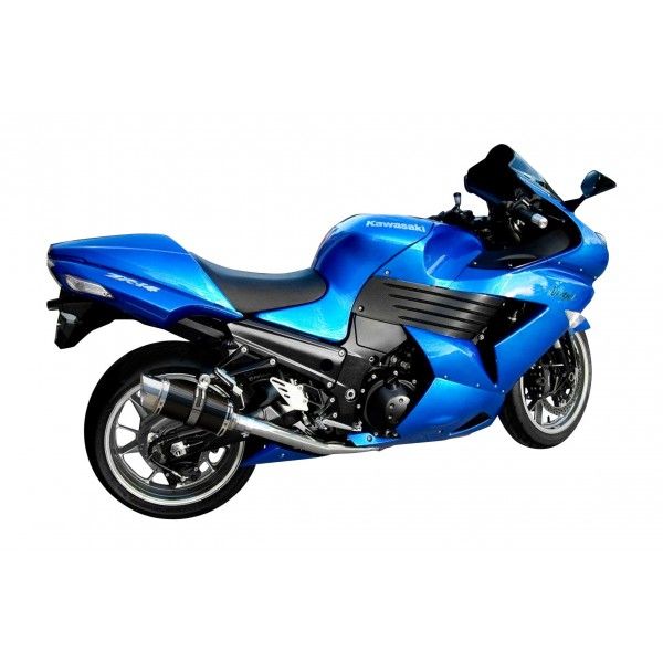 Delkevic slip-on kit Round Carbon 200mm - ZZR1400/ZX14 (2008-2011)