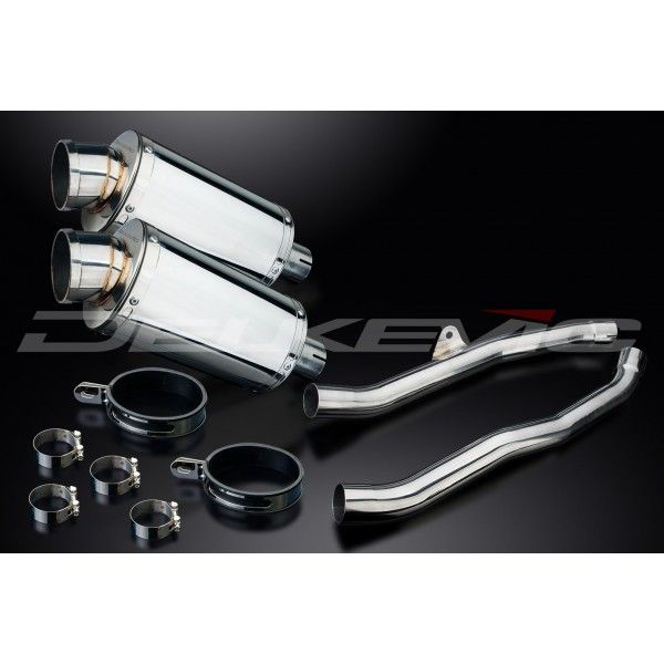 Delkevic slip-on kit Oval RVS 225mm - ZZR1400/ZX14 (2008-2011)