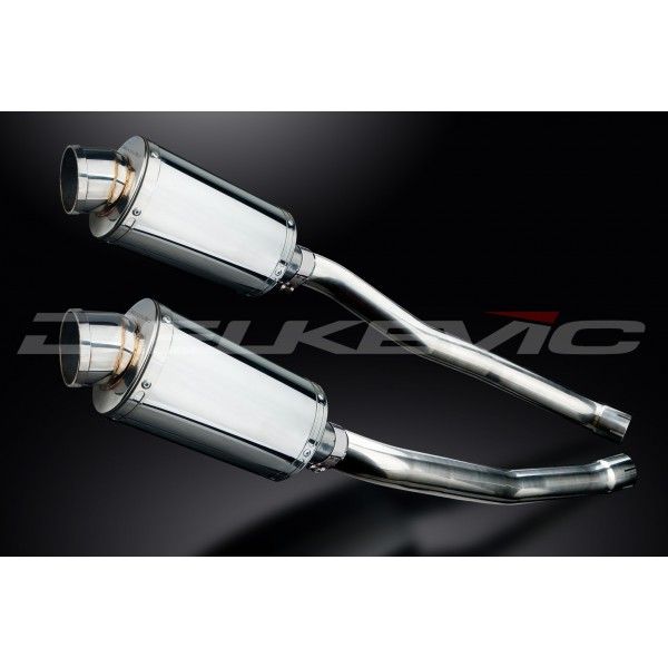Delkevic slip-on kit Oval RVS 225mm - ZZR1400/ZX14 (2008-2011)
