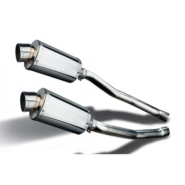 Delkevic slip-on kit Oval RVS 225mm - ZZR1400/ZX14 (2008-2011)