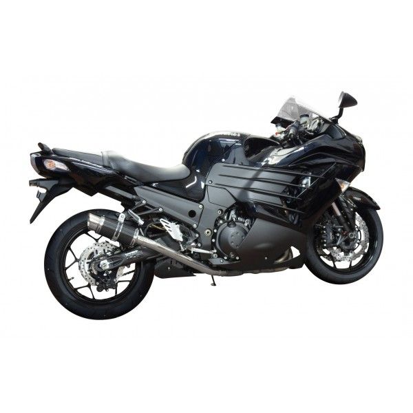 Delkevic slip-on kit Round Carbon 200mm - ZZR1400 (2012-2020)