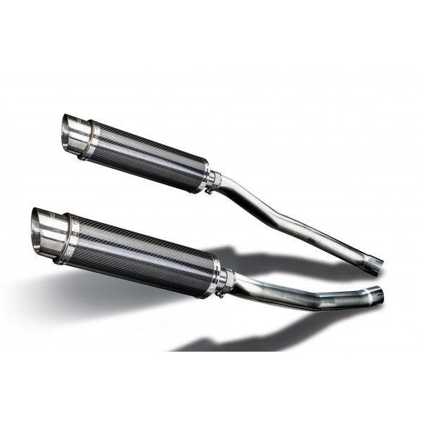 Delkevic slip-on kit Round Carbon 350mm - ZZR1400/ZX14 (2008-2011)