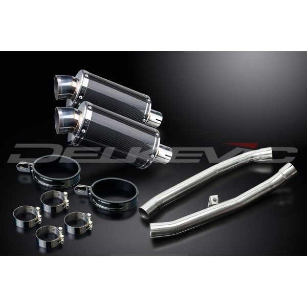 Delkevic slip-on kit Oval Carbon 225mm - ZZR1400 (2012-2020)