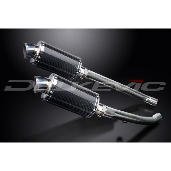 Delkevic slip-on kit Oval Carbon 225mm - ZZR1400 (2012-2020)