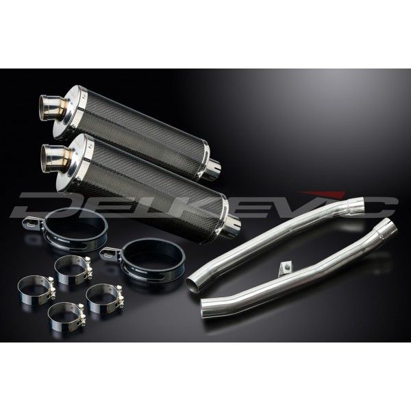 Delkevic slip-on kit Oval Carbon 350mm - ZZR1400 (2012-2020)