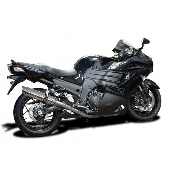 Delkevic slip-on kit Round RVS 350mm - ZZR1400 (2012-2020)