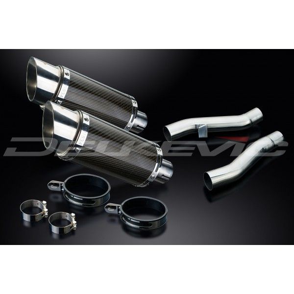 Delkevic slip-on kit Round Carbon 200mm - ZZR400/600 (1990-2009)