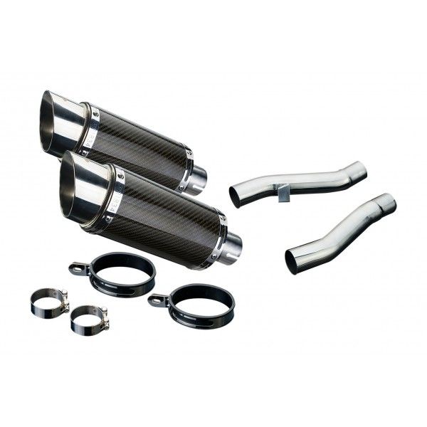 Delkevic slip-on kit Round Carbon 200mm - ZZR400/600 (1990-2009)
