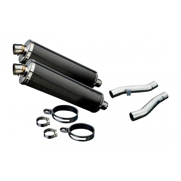 Delkevic slip-on kit Oval Carbon 450mm - ZZR400/600 (1990-2009)