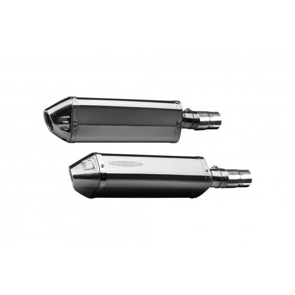 Delkevic slip-on kit Tri-Oval RVS 320mm - EN500C 1996-2009