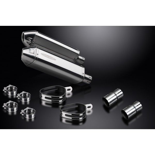 Delkevic slip-on kit Tri-Oval RVS 320mm - EN500C 1996-2009