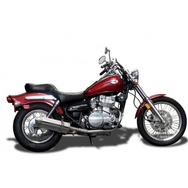 Delkevic slip-on kit Tri-Oval RVS 320mm - EN500C 1996-2009