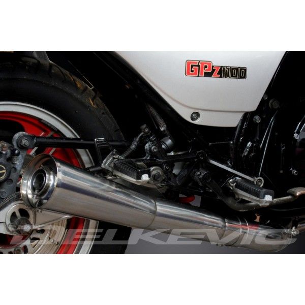 Delkevic volledig systeem Megaphone RVS 550mm - GPZ1100 Uni-Trak ZX1100A (1983-1985)