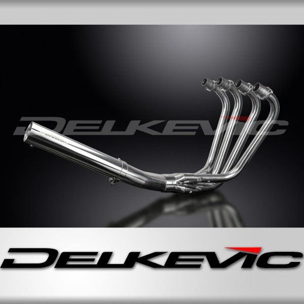 Delkevic volledig systeem Short Straight RVS 350mm - GPZ750 Uni-Trak (ZX750A)