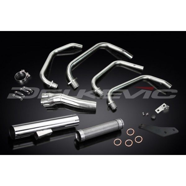 Delkevic volledig systeem Short Straight RVS 350mm - GPZ750 Uni-Trak (ZX750A)