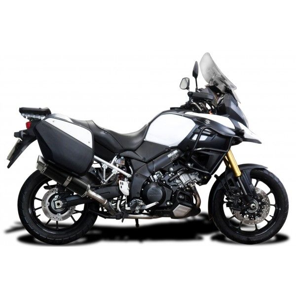 Delkevic slip-on kit Round Carbon 350mm - DL1000 V-STROM (2014-2020)