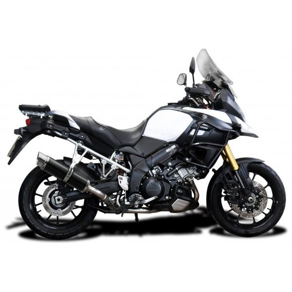 Delkevic slip-on kit Round Carbon 350mm - DL1000 V-STROM (2014-2020)