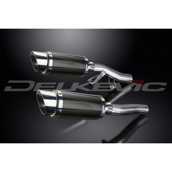 Delkevic slip-on kit Round Carbon 200mm - GTR1000 (1986-2006)