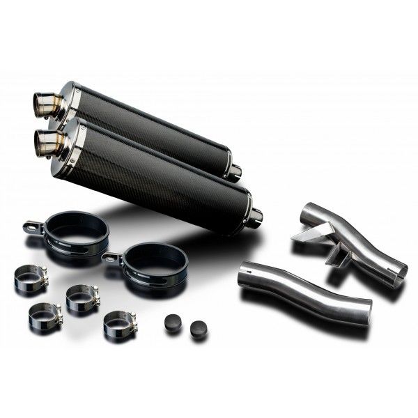 Delkevic slip-on kit Oval Carbon 450mm - GTR1000 (1986-2006)
