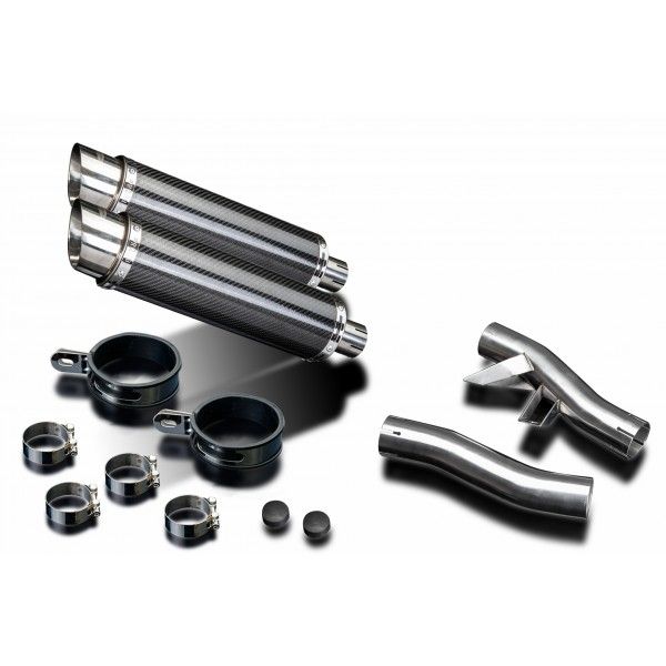 Delkevic slip-on kit Round Carbon 350mm - GTR1000 (1986-2006)