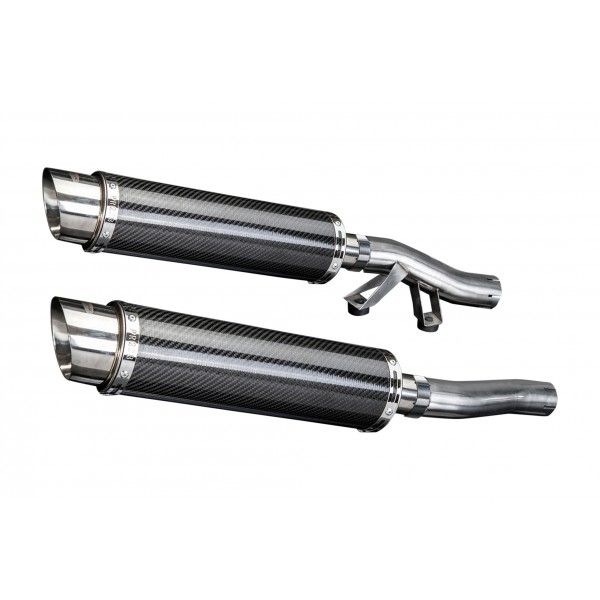 Delkevic slip-on kit Round Carbon 350mm - GTR1000 (1986-2006)