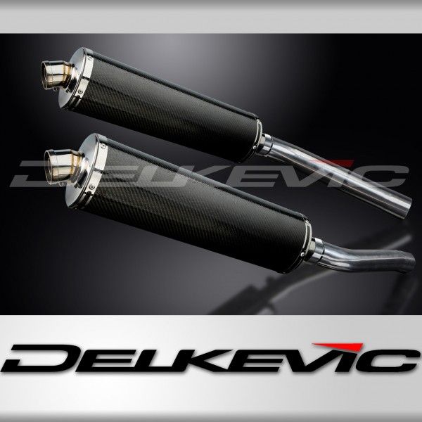Delkevic slip-on kit Oval Carbon 450mm - KLV1000 (2004-2005)