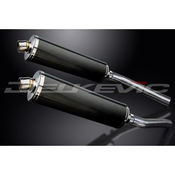 Delkevic slip-on kit Oval Carbon 450mm - KLV1000 (2004-2005)