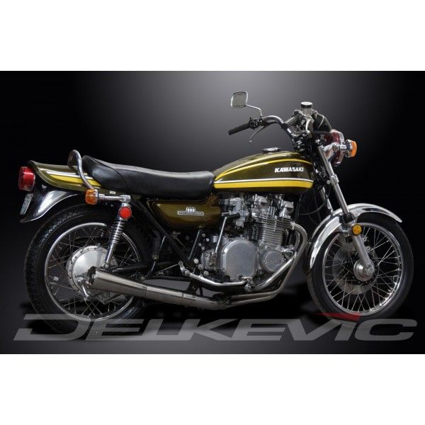 Delkevic volledig systeem Megaphone RVS 550mm - Z900/Z1 (1972-1976)