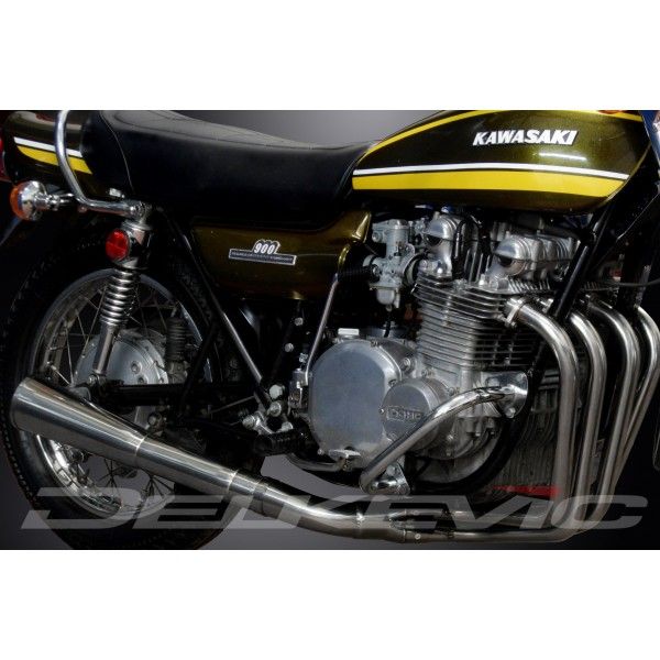 Delkevic volledig systeem Megaphone RVS 550mm - Z900/Z1 (1972-1976)