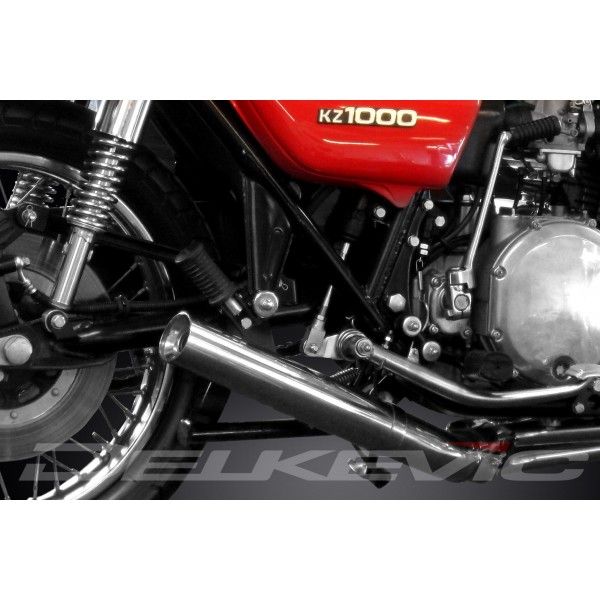 Delkevic volledig systeem Short Straight RVS 350mm - Z1000A1 A2 (1977-1978)