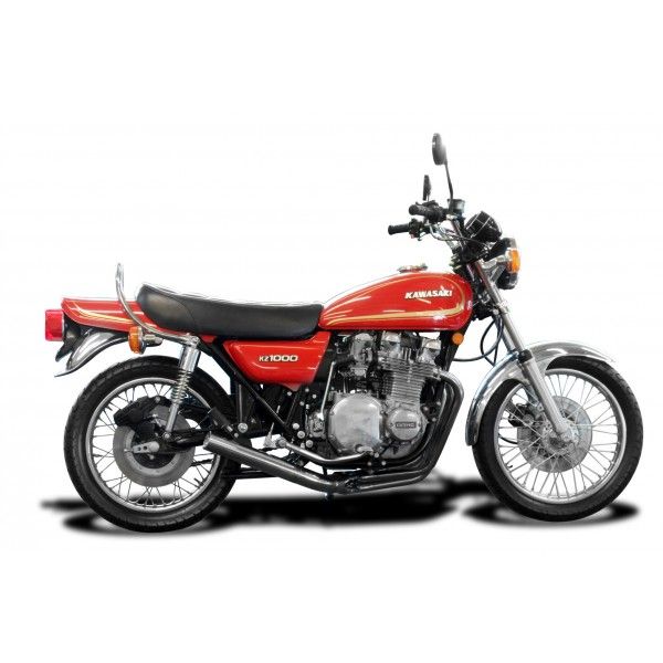 Delkevic volledig systeem Short Straight RVS 350mm - Z1000A1 A2 (1977-1978)