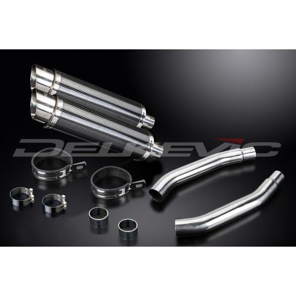 Delkevic slip-on kit Round Carbon 350mm - GSX-R1100 (1989-1992)