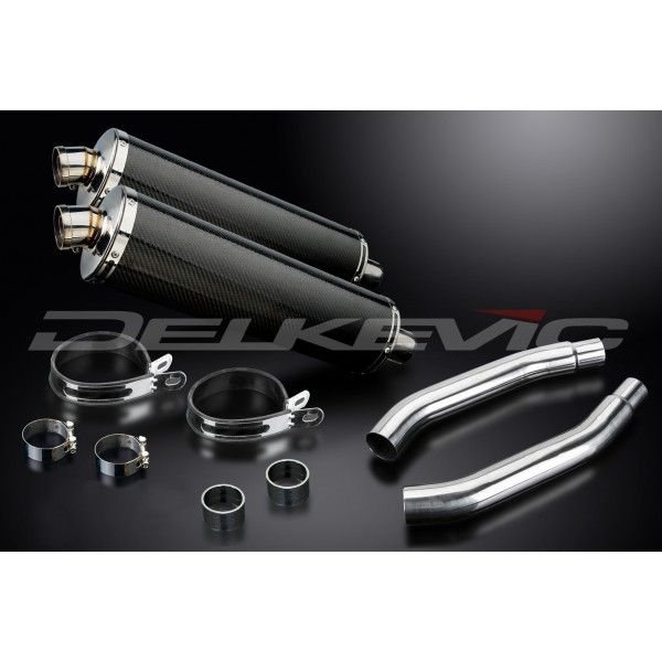 Delkevic slip-on kit Oval Carbon 450mm - GSX-R1100 (1989-1992)
