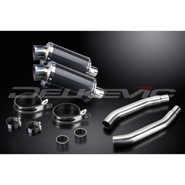 Delkevic slip-on kit Oval Carbon 225mm - GSX-R1100 (1989-1992)