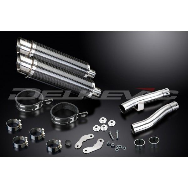 Delkevic slip-on kit Round Carbon 350mm - Zephyr 1100 ZR1100A(1992-1995)