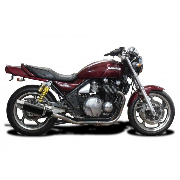 Delkevic slip-on kit Round Carbon 350mm - Zephyr 1100 ZR1100A(1992-1995)