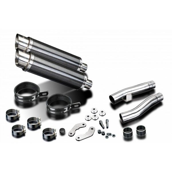 Delkevic slip-on kit Round Carbon 350mm - Zephyr 1100 ZR1100A(1992-1995)